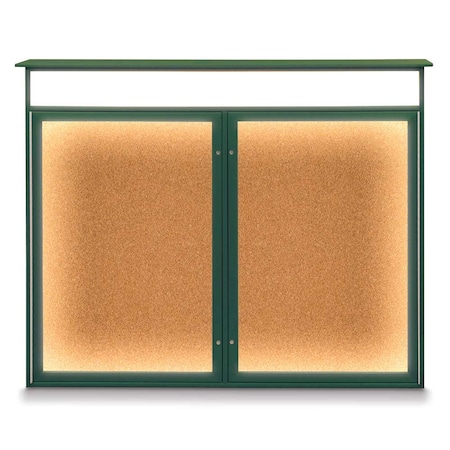 United Visual Products Open Faced Traditional Rounded Corkboard UV645ARC-SATIN-DBURGU